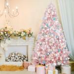 Kunstkerstboom 180 cm, kunstdennenboom met handschoenen en metalen standaard, kerstbomen als kerstdecoratie voor binnen