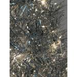 Pop-up spiraalkerstboom, 150 cm, met 120 leds en sterpunt, zilver, kunstdennenboom, warm wit verlicht voor buiten en binnen, kerstdecoratie, tuinverlichting met stekker