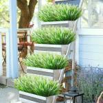 8 bundels , lavendel, outdoor, kunstbloemen, zoals echt weerbestendig, uv-bestendig, struiken, namaakbloemen, kunstbloemen, kunstbalkonplanten, decoratie voor tafel, raam,
