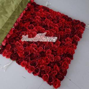 Klassische Rote Rosen-Blumenwand, Blumenarrangement, Blumen-Wandpaneel-Set, Künstliche Wand-Blumen-Hintergrund, 3D-Seiden-Hortensien-Rosen-Blumenpaneel Für Fotohintergrund, Zuhau