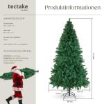 Künstlicher Weihnachtsbaum, dichter Tannenbaum künstlich, flexibel biegbare künstliche Tannenzweige, inkl. Stahlbaumständer, Weihnachtsbaum als Weihnachtsdeko, grün - 230 cm, 