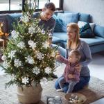 20 stuks sneeuwvlokken kerstboomdecoratie, kerstboomversiering, sneeuwvlokken, witte sneeuwvlokken, kerstboomversiering, hangende ornamenten voor kerstdecoratie
