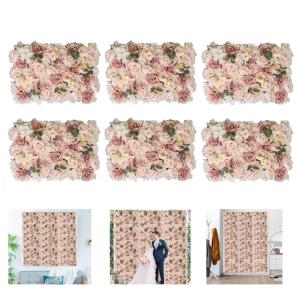23,62 X 15,75 Zoll Große Künstliche Blumenwand, Künstliche Blumen, Panel Aus Seide, Kunststoff, Floraler Hintergrund, Sichtschutzwände Für Den Außenbereich Innenbereich Hochz