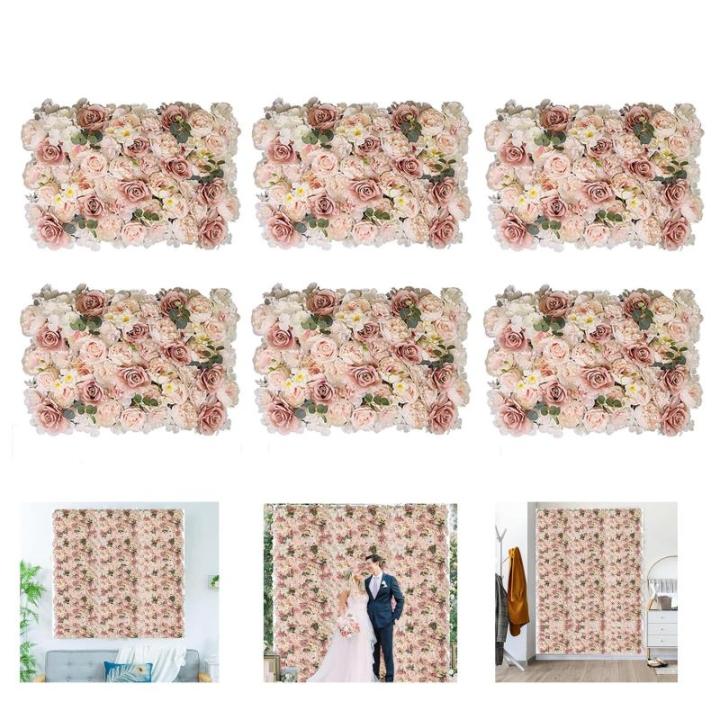 23,62 X 15,75 Zoll Große Künstliche Blumenwand, Künstliche Blumen, Panel Aus Seide, Kunststoff, Floraler Hintergrund, Sichtschutzwände Für Den Außenbereich Innenbereich Hochz