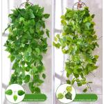 Nep klimop muur woondecoratie groene bladeren voor hotel en bruiloft tuin huis kunstmatige bladeren decor opknoping kunstmatige plant (groene dille bladeren)