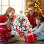 Kunstkerstboom (20-inch witte slanke kerstboom met verlichting)