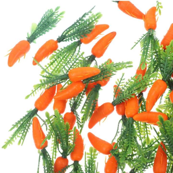 1 Satz Simulierte Karotte Karotten Kuchendeko Karottenkuchen-Dekoration Glitzernde, Funkelnde Karotten Kaninchen Karotten Gemüse Heimdekorationen Gemüse-Foto-Requisite Plastik 60