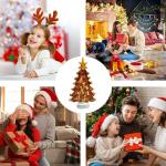 Tisch-Weihnachtsbaum,Weihnachtsbaumfiguren | Miniatur-Weihnachtsbaum-Weihnachtsfigur | Weihnachtsdekoration, Skulptur, Puppenhaus, Miniatur, Winterfiguren für Tischdekoration