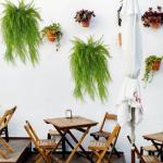 , 4/6 stuks, hangend, 80 cm, varen, groene bladeren, hangplant, , nepgroene plant, plastic planten, hangend voor binnen en buiten, decoratie (varen) (6)