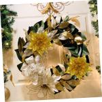 7 Stück Künstliche Blumen Weihnachtsdekoration Künstliche Weihnachtsblumen Stoff Weihnachtsstern Künstliche Blumen Girlanden Bodenaufkleber Für Bänder Festliches