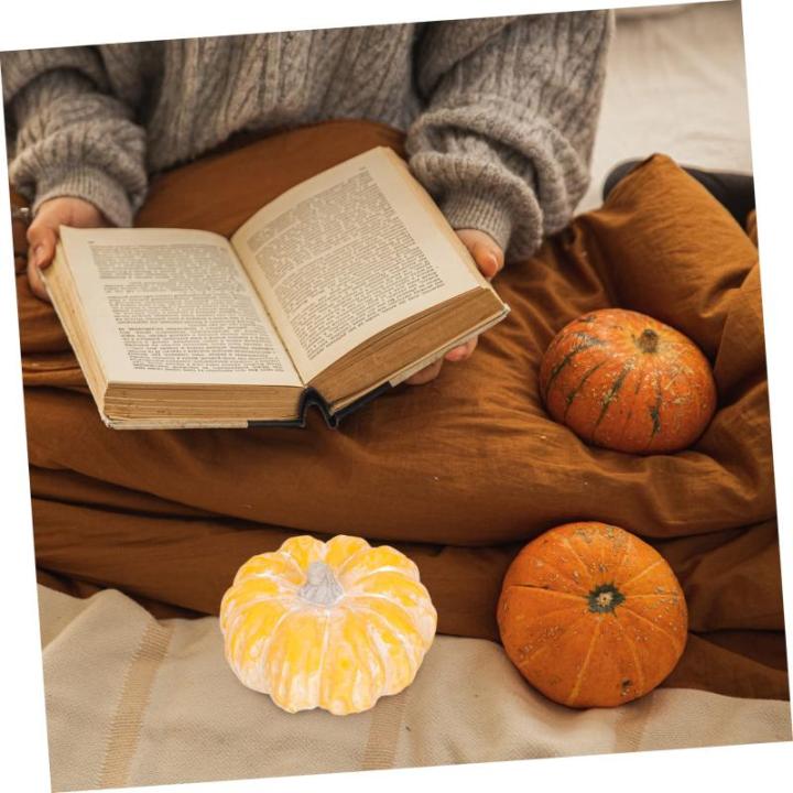 Halloween pompoenen Halloween tafelaccent kunstmatige pompoendecoratie nep mini-pompoenen porseleinen mini-pompoenen herfst keramische pompoen decor veelkleurig decor voor tafel