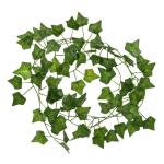 Ivy Kunstplant - 12 stuks klimopslinger in set incl. kabelbinders - lengte elk 2,15 m - kunstplant decoratie voor muur, balkon en tuin