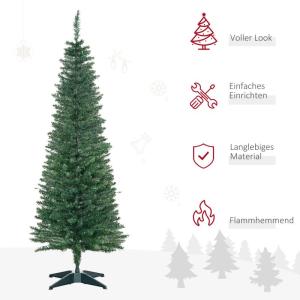 kerstboom 1.5 m dennenboom kunstden 294 takken demontabel PVC groen ∅46 x 150 cm