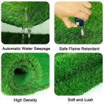 Premium Kunstrasen für Garten, Terrasse, Landschaft, realistischer Kunstrasenteppich mit 2,5 cm Florhöhe, langlebiger Kunstrasen für Balkon, Außenbereich, Rasenteppich