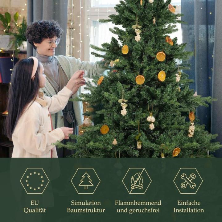 Kunstkerstboom, 180 cm, dennenboom, van kunstpvc en PE, klapscherm, diameter 115 cm, extra grote boomdiameter