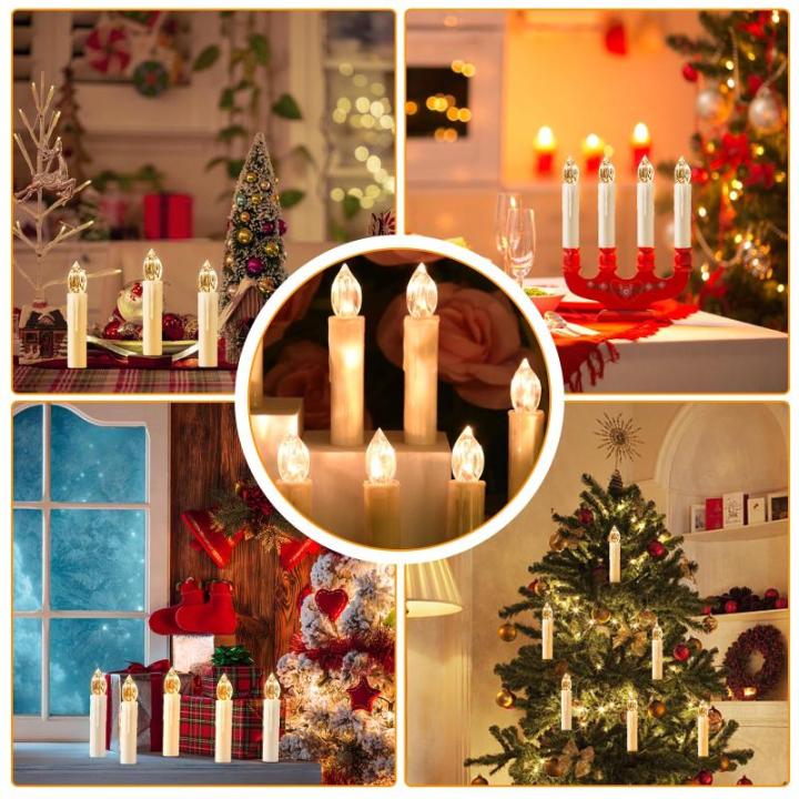 12 verpakkingen warmwit, op batterijen werkende, waterdichte, vlamloze drijvende kaarsen met afstandsbediening en dimbaar, kerstkaarsen warm wit - voor de kerstboomdecoratie thuis