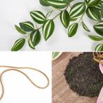 Kunstplant Peperomia watermeloenen als echte hangplant decoratieve planten