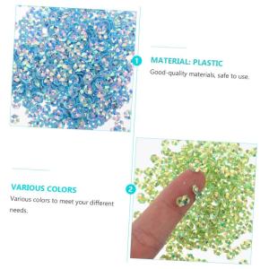 10st Pflaume Pailletten Farbige Perlen Basteltasse Pailletten Bunte Perlen Krippenzubehör DIY Farbperlen Lose Pailletten Pailletten Lose Pailletten Zum Sticken Stickperlen Plastik