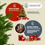 Kerstboom Premium kunstmatig L 150x90cm houten kerstboomstandaard natuurgetrouw dichte takken spuitgegoten PVC mix Kerstmis dennenboom groen