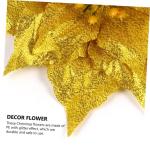 21 STK Künstliche Blumen Weihnachtsglitter Rosengirlande Künstliche Weihnachtsblumen Krippendekor Glitzernde Weihnachtssternblume Gold Weihnachtsglitzerblume Weihnachtsbaum Sport