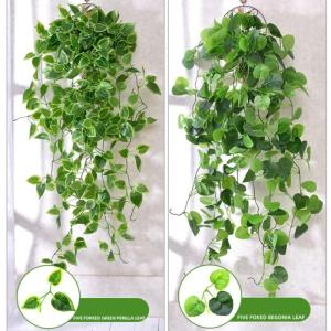 Nep klimop muur woondecoratie groene bladeren voor hotel en bruiloft tuin huis kunstmatige bladeren decor opknoping kunstmatige plant (groene bladeren)