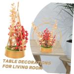künstlicher Blumenkorb künstliche rote Beeren Hochzeitsornament Wohndekoration Verlobungsornament künstliche blüten büro Dekoration Neujahrsgeschenk Desktop-Dekor Eisen