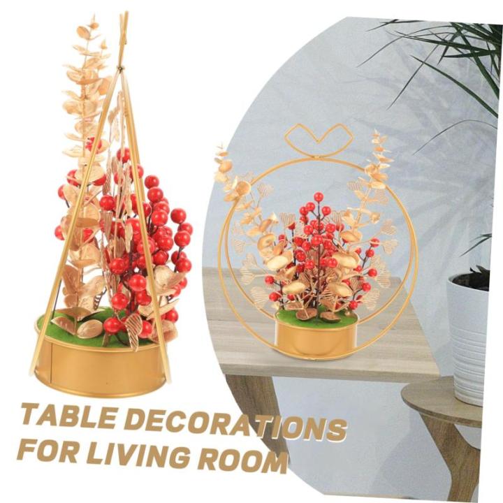 künstlicher Blumenkorb künstliche rote Beeren Hochzeitsornament Wohndekoration Verlobungsornament künstliche blüten büro Dekoration Neujahrsgeschenk Desktop-Dekor Eisen