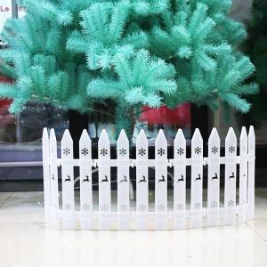 Weihnachtsbaum Zaun, 25 Stück 12x29,5 cm Weiß Kunststoff Lattenzaun für Weihnachtsbaum, Weihnachtsbaum Schutzzaun, Dekorativer Zaun für Weihnachten Hochzeit P-Arty Garten Zuhau