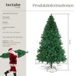 Kunstkerstboom, dichte dennenboom, kunstkerstboom, flexibel buigbaar, incl. stalen boomstandaard, kerstboom als kerstdecoratie, groen - 210 cm, 1106 naalden