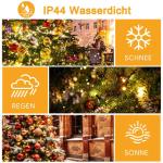 Lichtsnoer kerstboom met ring en topper ster, 400 leds, kerstverlichting, warmwit, 2 m x 16 strengen, 8 modi, waterdichte kerstverlichting, binnen en buiten, voor Kerstmis
