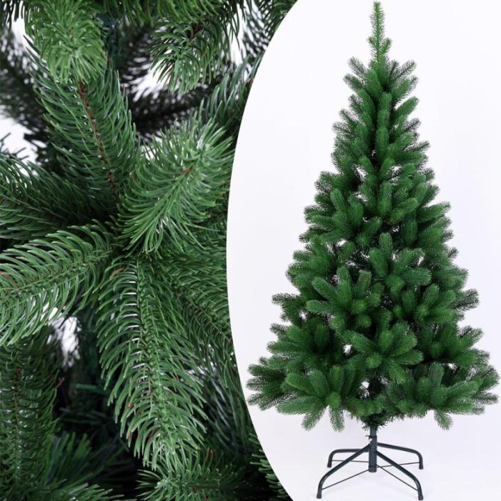 Kerstboom Kunstboom Metalen Voet 140 cm PE Dichte Takken Kerstboom Groen