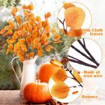 4-delige eucalyptus decoratie kunstherfstbladeren takken, kunstbloemen herfstbloemen herfstbloemen kunstbladeren, herfsttakken herfstbladeren decoratieve takken geel voor herfstdec