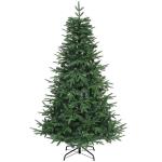 Premium kunstkerstboom, 212 cm, ca. 1100 takpunten, PE spuitgietwerk en pvc, natuurgetrouwe dennenboom met klapsysteem en metalen standaard, snelle montage voor thuiswinkels, 212 x