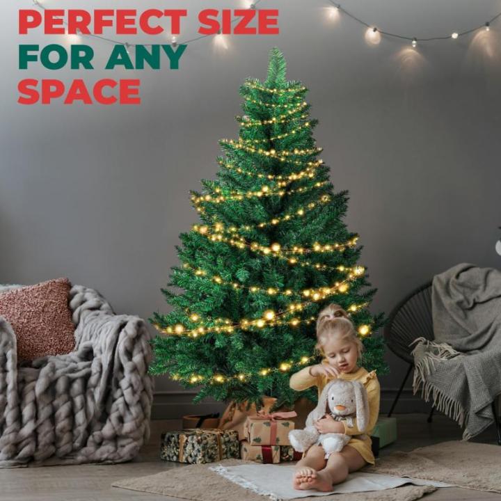 Künstlicher Weihnachtsbaum, Tanne, Bleistift, Tannenbaum, Tannenbaum, aufklappbarer Weihnachtsbaum, inklusive Ständer, Tannennadel-Weihnachtsbaum mit dicken Zweigspitzen, Weihnac