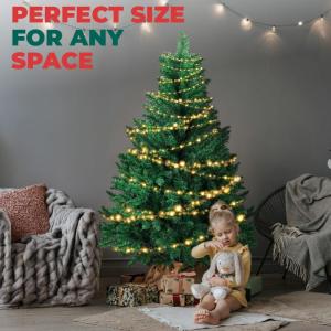 Künstlicher Weihnachtsbaum, Tanne, Bleistift, Tannenbaum, Tannenbaum, Scharnier, inklusive Ständer, Tannennadel, Weihnachtsbaum mit dicken Zweigspitzen, Weihnachtsdekoration, 180