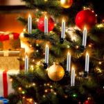 20 LED Kaarsen Zilver Kerstkaarsen Draadloos, Kerstboomkaarsen met Afstandsbediening Timer Flikkeren Warmwit Kerstverlichting voor buiten Waterdicht Kerstdecoratie（met 20 batteri