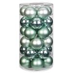 Inge Glas | mooie van glas | 30 ballen in doos | kerstboomversiering kerstboomversiering kerstboomballen 6cm Winter Jade | Mint glans/mat