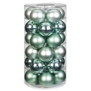 Inge Glas | mooie van glas | 30 ballen in doos | kerstboomversiering kerstboomversiering kerstboomballen 6cm Winter Jade | Mint glans/mat