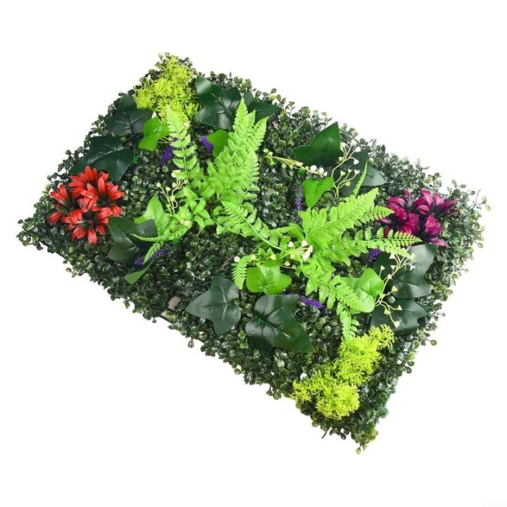 Decoratieve kunstmatige hekken 40 x 60 cm Kunstmatige Plant Gras Nep Plant Wandpanelen Kunstbloemen Hek Groene Bladeren Muur Hekken Outdoor Gesimuleerde Plant Wandpanelen Huis Tuin