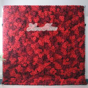 Wand Aus Großen Roten Rosen, Künstliche Blumenwand, 3D-Wand Mit Stoffrücken, Blumen-Seidenhortensie, Blumenwandpaneel, Verwendet Für Hochzeit, Gartenwand, Kirchenwand, Party(3x