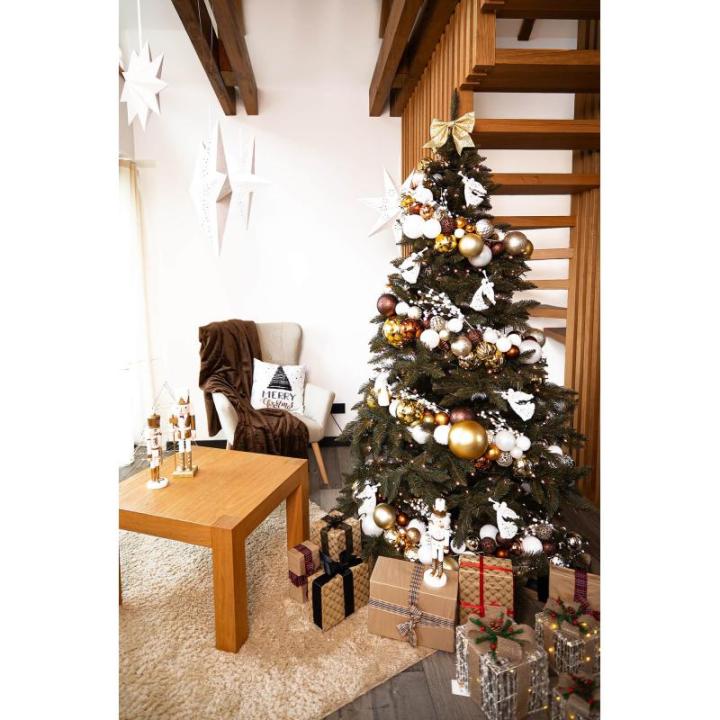 Kunstkerstboom 200 cm Kaukasus-sparren dennenboom incl. boomstandaard kunstkerstboom snelle montage insteeksysteem natuurgetrouwe look