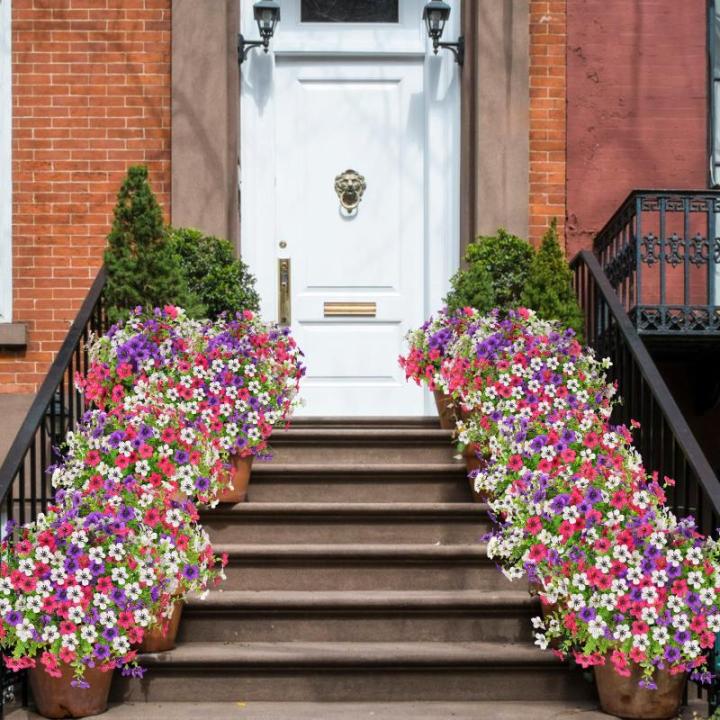 Kunstbloemen, 9 bundels voor buiten, uv-bestendig, namaakbloemen, vervaagt niet, groene kunstplant, tuin, veranda, raam, box, kantoor, struiken, decoreren, gemengde kleuren