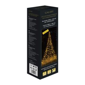 Galaxy Led-dennenboom, 300 cm, met 384 warmwitte en 96 knipperende leds