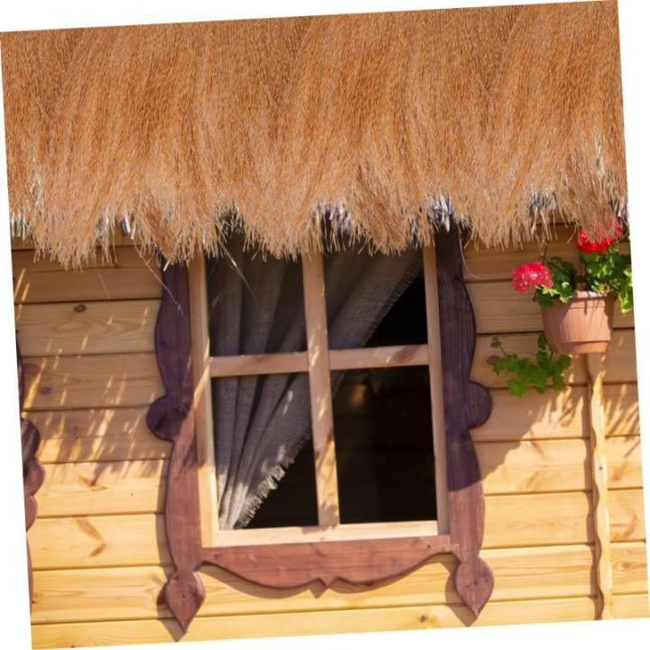 2st Simuliertes Stroh Simulierte Strohmatte Simulierte Strohabdeckung Strohdach Für Den Garten Simulation Grasdach Kunststrohdachdekor Gartenhütte Grasdach Falsches Strohdach Spo