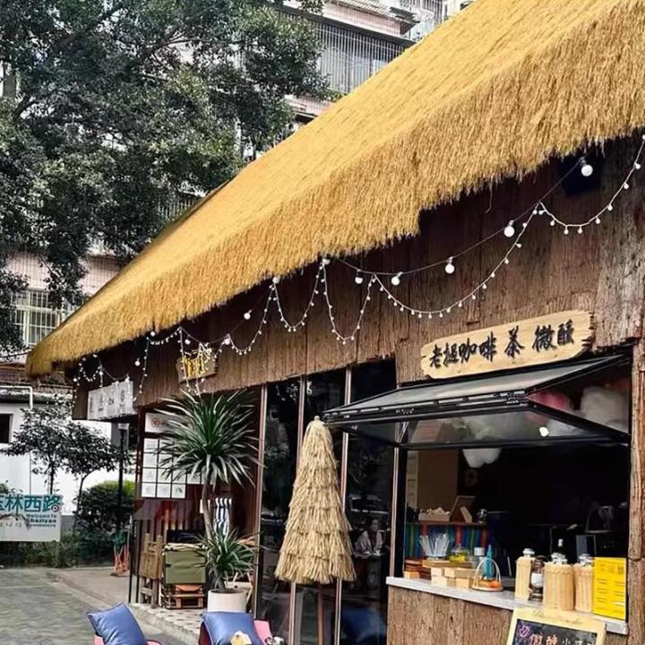 Künstliche Strohrolle, Künstliche Strohdach Fliese, Synthetische Strohgras-künstliche, Kunststoff Palm Thatch, Simulation Strohdach Fliese, Synthetisches Strohgrasdach, Für Bar