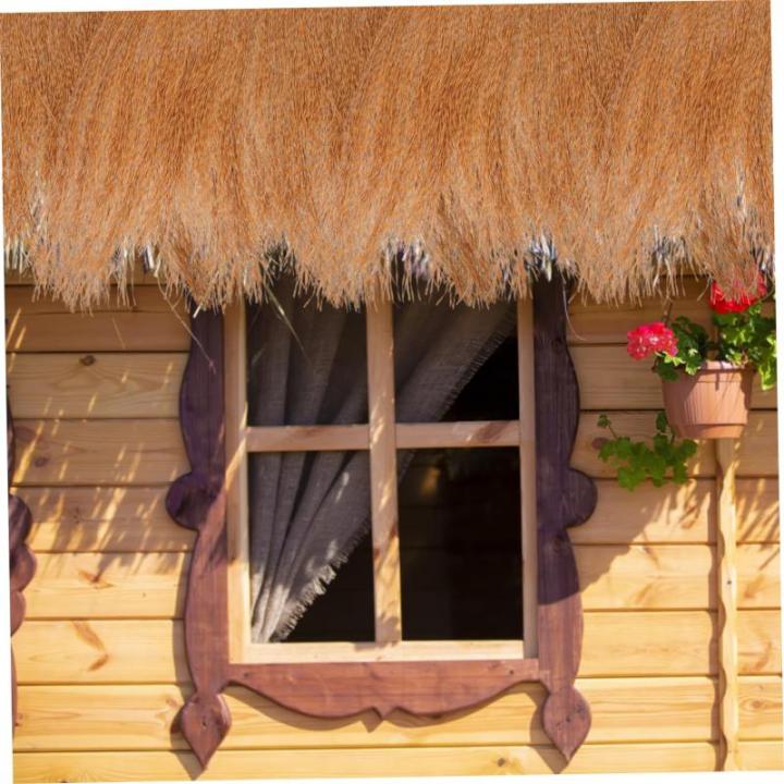 5st Simuliertes Stroh Synthetisches Reetdach Simulation Strohverzierung Simulation Grasdach Lebensechtes Stroh Gefälschte Strohabdeckung Gartenhütte Grasdach Garten Strohdach Spo