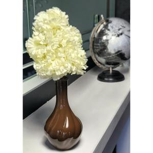 Kunstbloemen in pot decoratie woning moderne decoratie woonkamer, 32cm klein, crème bruin