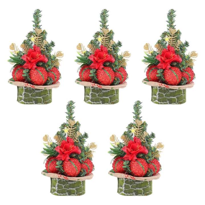 5 Stück Weihnachtsbaumschmuck Mit Funkelndem Zubehör Tischdekoration Aus Tannennadeln Festliche Dekoration Für Zuhause Und Büro