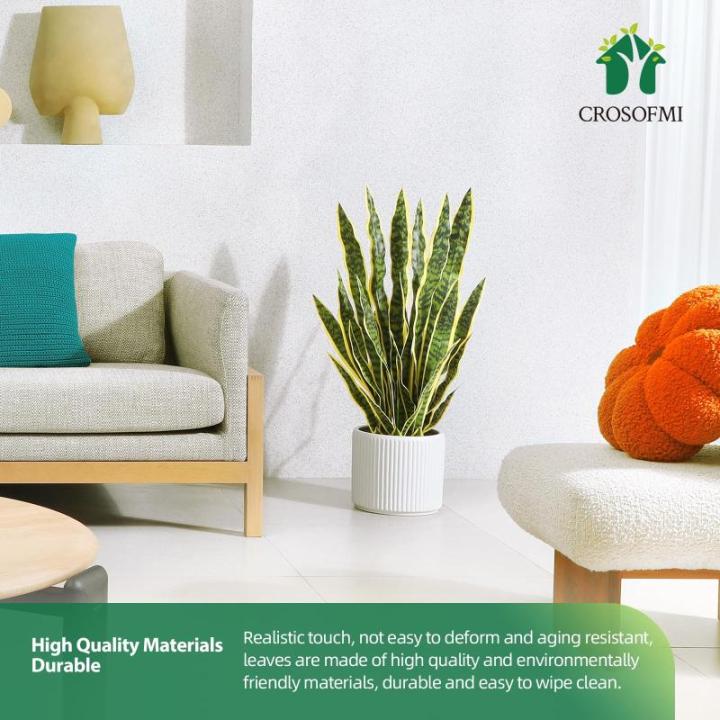 Künstliche Schlangenpflanze 89,9 cm künstlicher Sansevieria-Baum mit 32 Blättern, perfekte künstliche Schwiegermutter im Topf für Innenbereich
