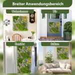 Set van 2 kunstheggen, plantenwand, 50 x 50 cm, panelen met veelzijdige kunstplanten, gesimuleerd gazon, wandplanten, kunstplant voor muur, balkon, tuin, groen (10 soorten)